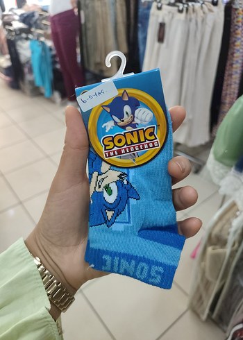 Mavi Baskılı Erkek Çorap Sonic - Görsel 5
