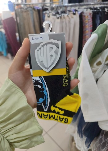 Baskılı Sarı Batman Erkek Çorap - Görsel 4