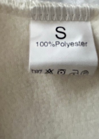 Diğer Düğmeli Beyaz Midi Kadın Polar Ceket