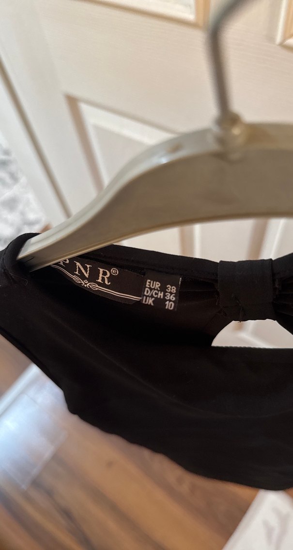 Siyah Pilili Midi Kadın Abiye Elbise - Görsel 3