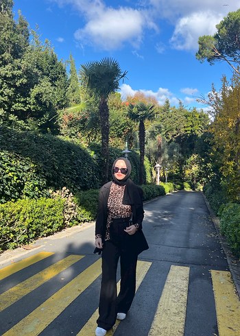 Leopar Desenli Siyah body - Görsel 3