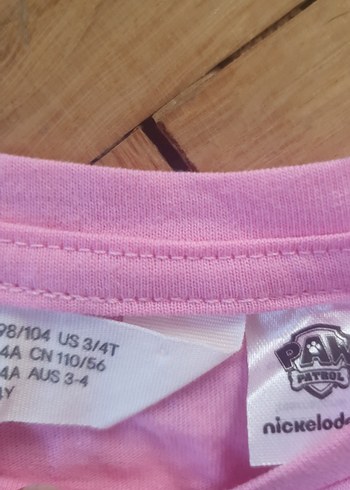 24-36 Ay Beden Paw Petrol Kız Çocuk Pembe Baskılı Uzun Kollu Tişört