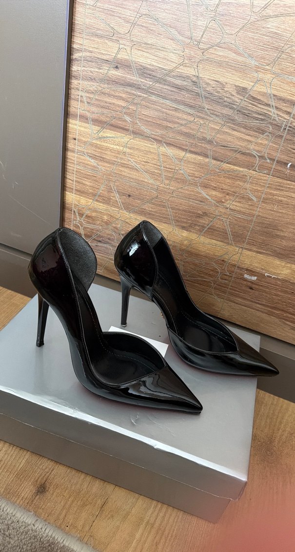 Parlak rugan stiletto 10 cm - Görsel 2