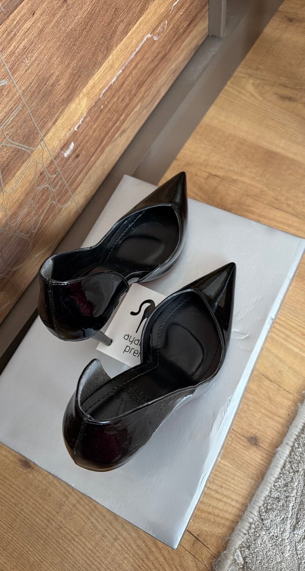 Parlak rugan stiletto 10 cm - Görsel 4