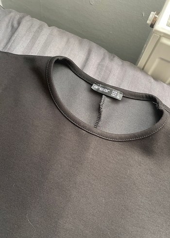 Kısa Kollu Siyah Midi Goth Elbise - Görsel 2