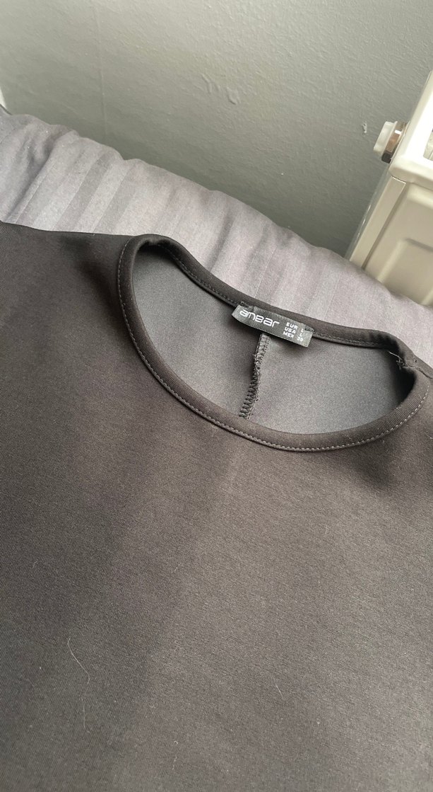 Kısa Kollu Siyah Midi Goth Elbise - Görsel 2