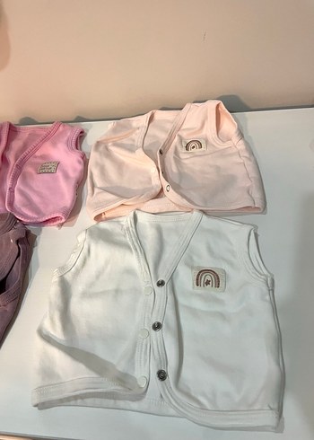 Kız bebek penye Yelek 3-6 ve 6-9 ay - Görsel 3