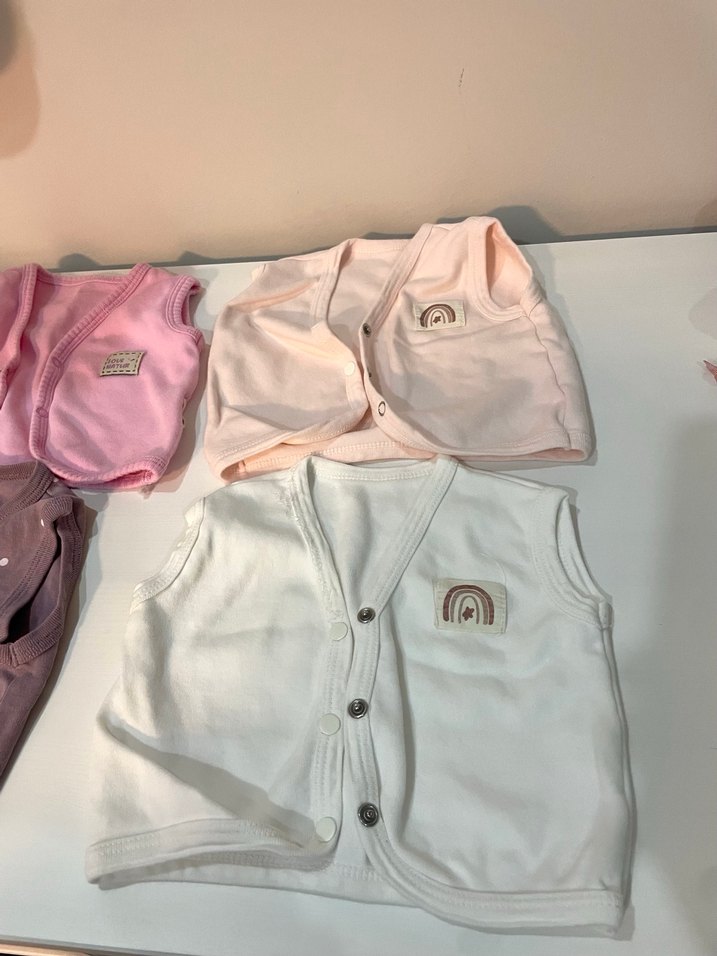 Kız bebek penye Yelek 3-6 ve 6-9 ay - Görsel 3