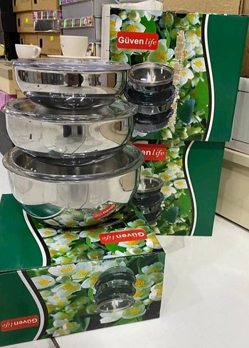 Güvenlife 3'lü Paslanmaz Çelik Kase Seti