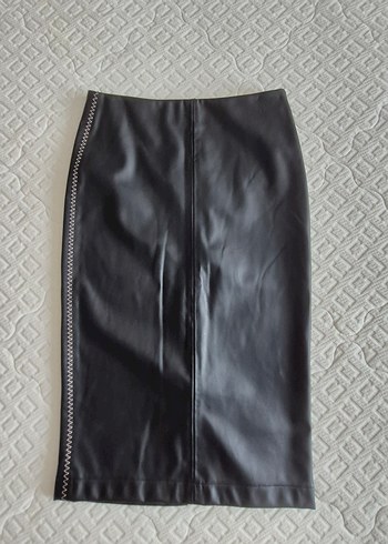 Zara Basic Kadın Deri Kalem Etek