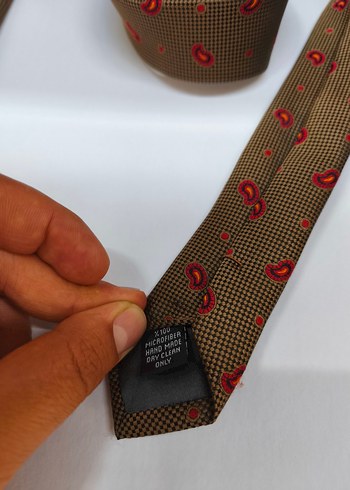 SABRİ ÖZEL KRAVAT Klasik Kahverengi Desenli Erkek Kravat - Görsel 4