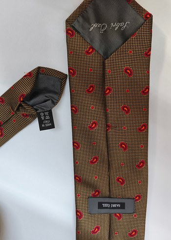 SABRİ ÖZEL KRAVAT Klasik Kahverengi Desenli Erkek Kravat - Görsel 5