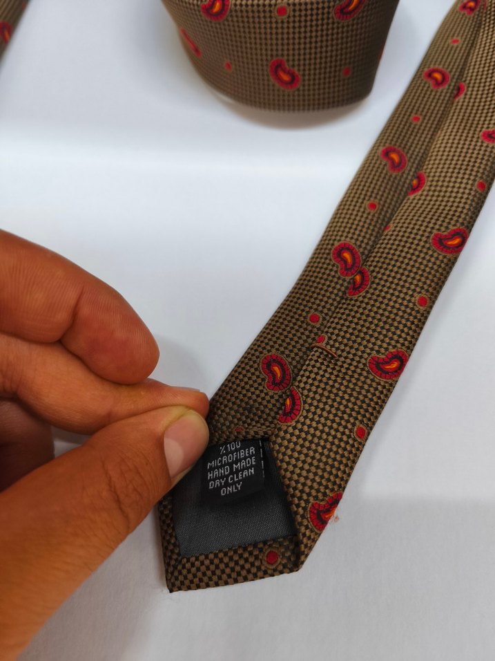 SABRİ ÖZEL KRAVAT Klasik Kahverengi Desenli Erkek Kravat - Görsel 4