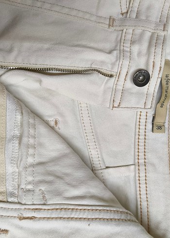 La Fee Maraboutee Fransız 
Beyaz Bol Kesimi Pamuk Kadın Pantolon - Görsel 6