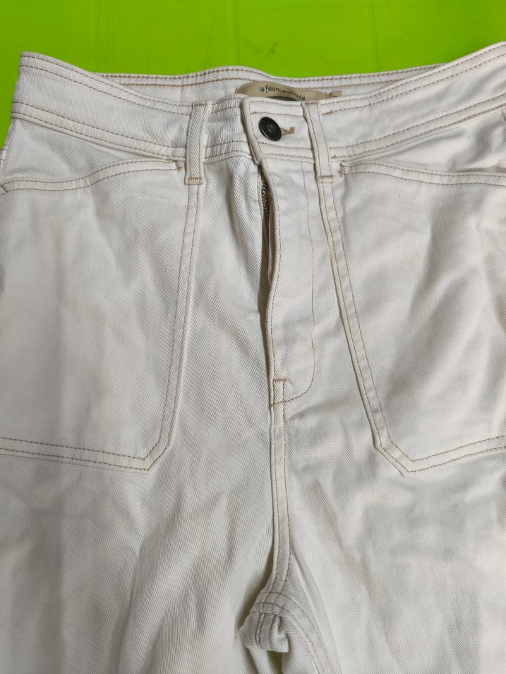 La Fee Maraboutee Fransız 
Beyaz Bol Kesimi Pamuk Kadın Pantolon - Görsel 5