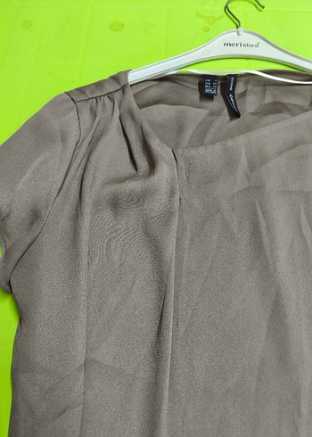 MANGO S
Bej Kısa Kollu Keten Kadın Bluz - Görsel 7