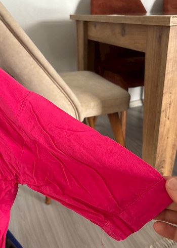 38 Beden Düğmeli Pembe Gömlek