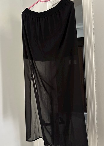 38 Beden Siyah Uzun Drapeli Gotik Etek