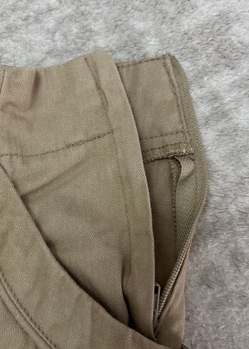 8 Yaş Beden camel Renk Bej Mini Etek Kadın Pamuklu