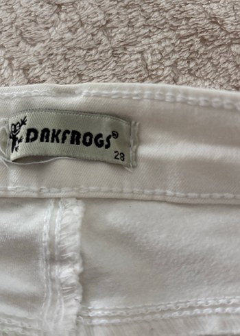 28 Beden beyaz Renk Kadın Beyaz Nakışlı Dantel Detaylı Kot Pantolon