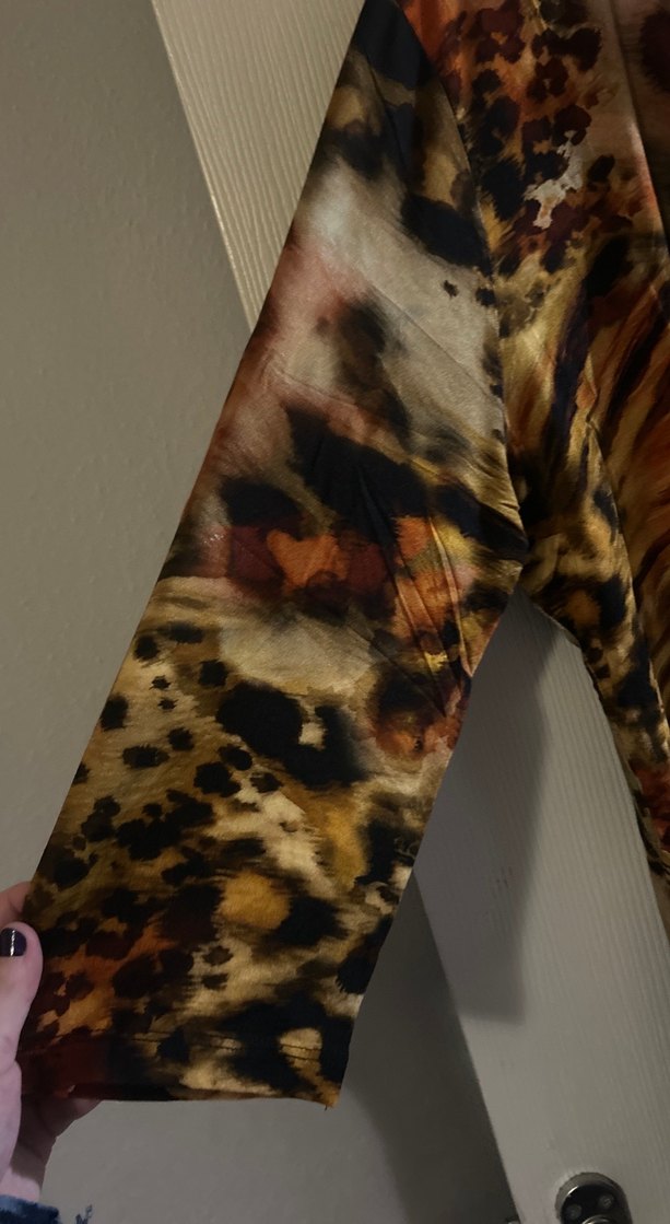 Kadın Kahverengi Uzun Bağlama Desenli Elbise - Görsel 2