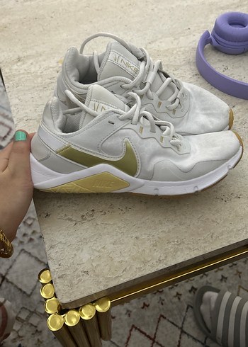 Kadın Beyaz Nike Bağcıklı Spor Ayakkabı - Görsel 2