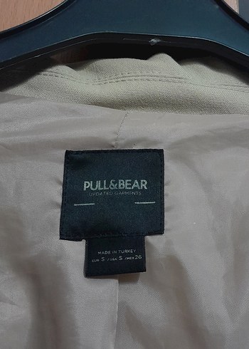 Pull and Bear Bej Regular Fit Kadın Blazer Ceket