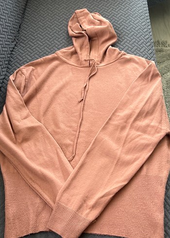 Pembe Kapüşonlu Rahat Kesim Kadın Sweatshirt