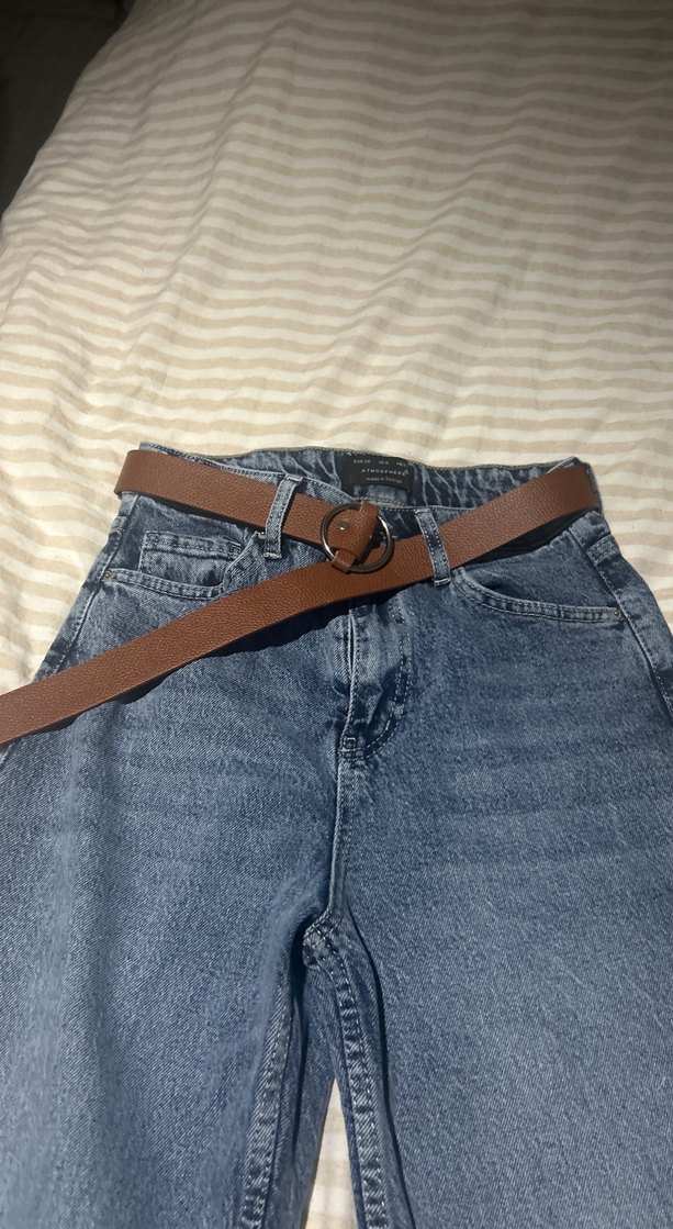 Kemerli Kadın Denim Jean Pantolon - Görsel 2