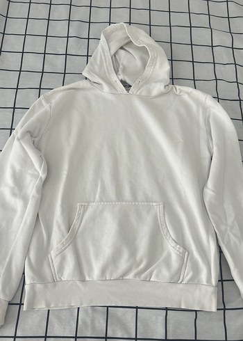 Kadın Beyaz Kapüşonlu Sweatshirt