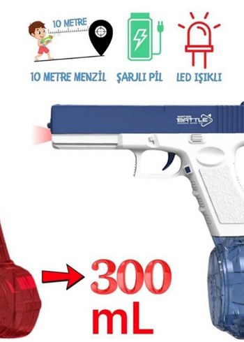 Mavi Şarjlı Su Tabancası Seti - Görsel 2