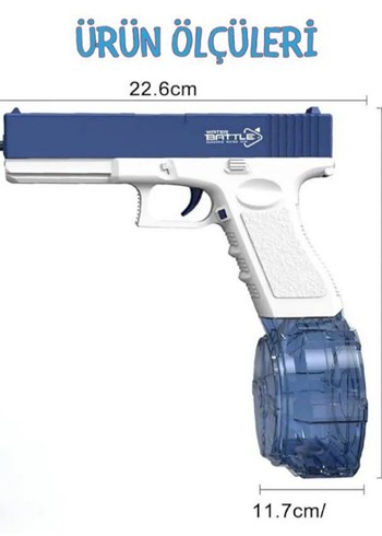 Mavi Şarjlı Su Tabancası Seti - Görsel 3