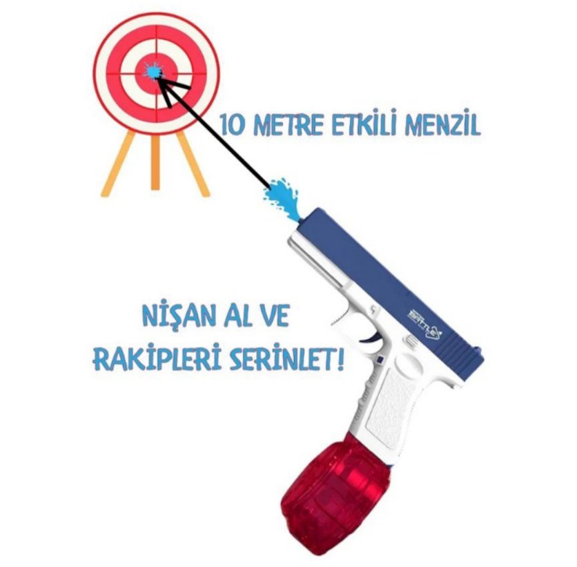Mavi Şarjlı Su Tabancası Seti - Görsel 4