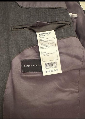 Beymen Beymen Gri Erkek Takım Elbise Ceket, 56 beden