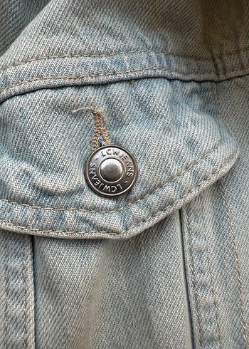 xl Beden gri Renk LCW marka bayan XL Düğmeli Kadın Denim Ceket