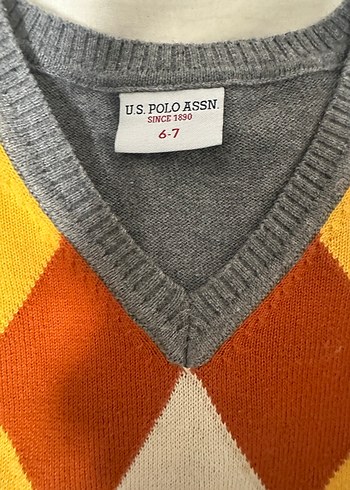 6 Yaş Beden 2 adet Polo ve Limon Uzun Kollu Yeşil Çizgili Erkek Polo Tişört