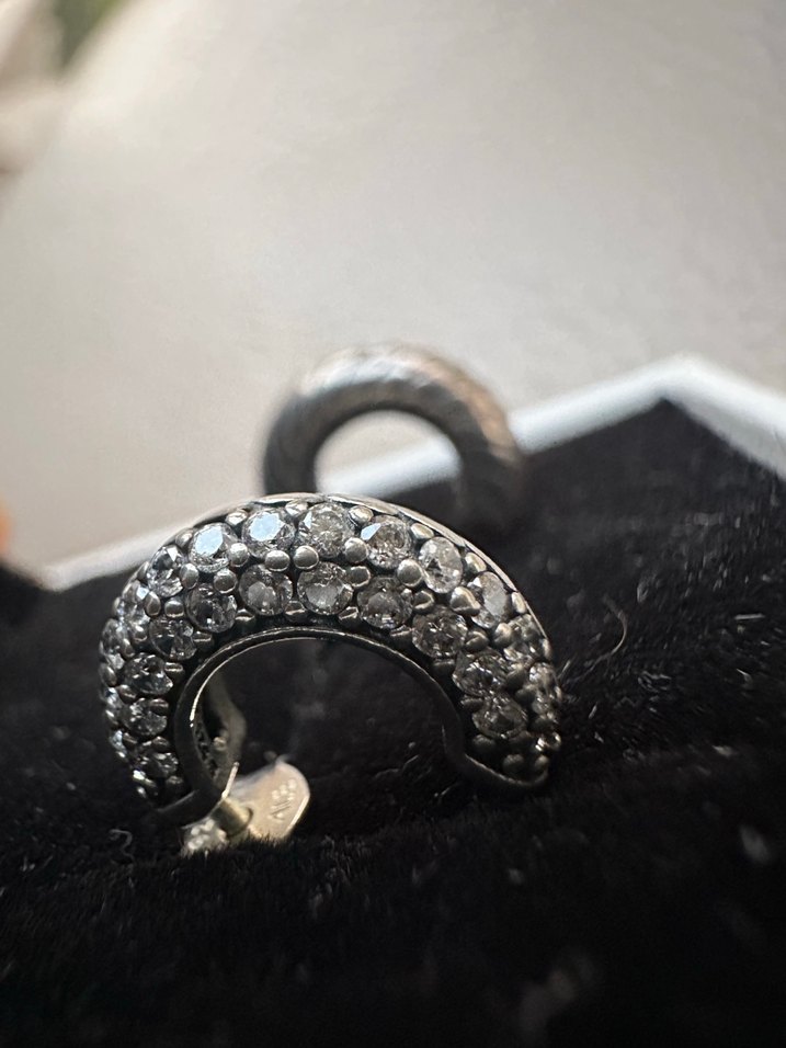 Pandora Gri Küpe - Klasik Biker Tarzı - Görsel 3