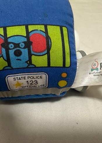 Geri çekmeli Renkli Mavi Polis Oyuncak Araba - Görsel 3