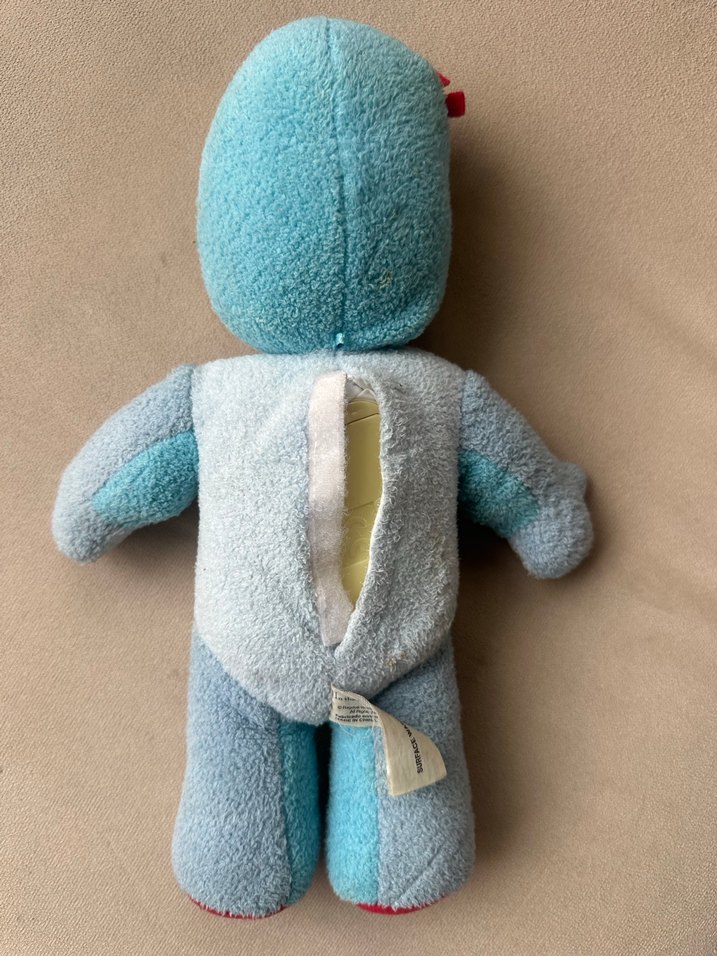 Gri ve Mavi Peluş Oyuncak Figür - Görsel 3