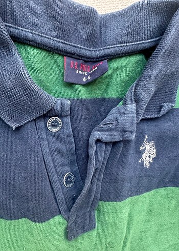 Uzun Kollu Yeşil Lacivert Polo Tişört 4-5 yaş - Görsel 2
