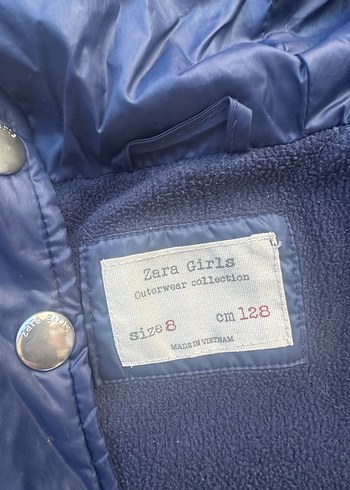 Zara 6-8 yaş 128 cm Kız Çocuk Parlak Mavi Mont - Görsel 3