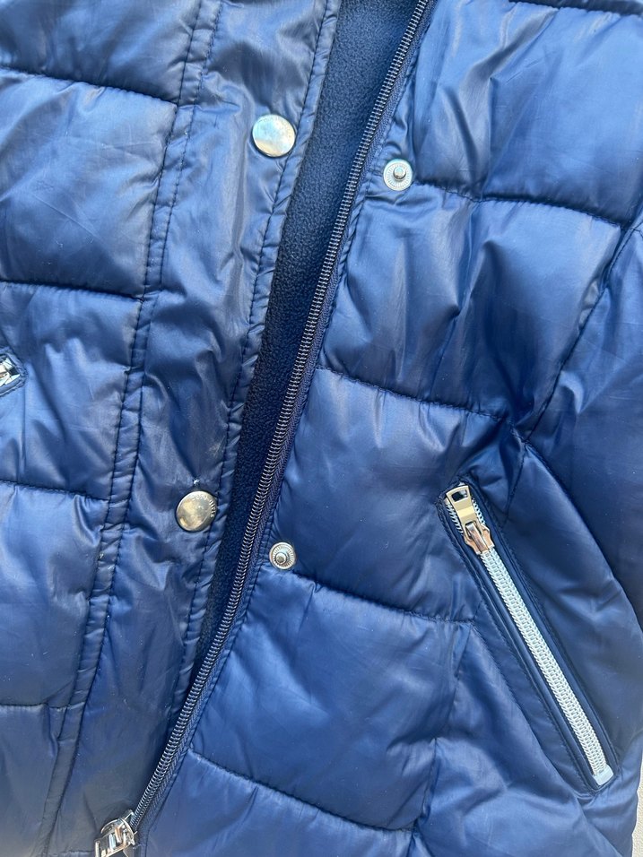 Zara 6-8 yaş 128 cm Kız Çocuk Parlak Mavi Mont - Görsel 2