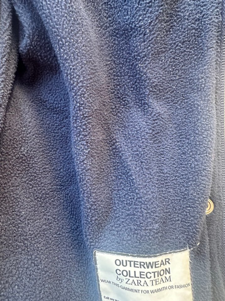 Zara 6-8 yaş 128 cm Kız Çocuk Parlak Mavi Mont - Görsel 5