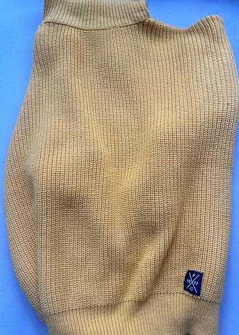 Polo Garage 38 beden Sarı Kadın Örgü Yün Kazak - Görsel 6