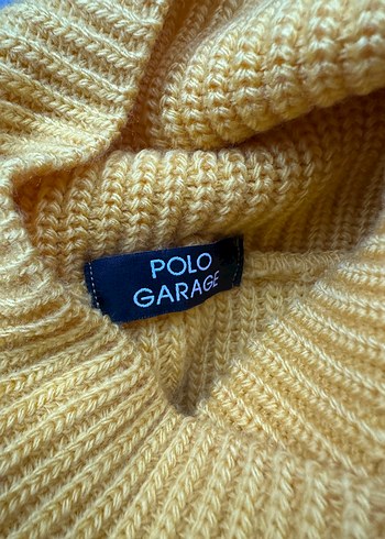Polo Garage 38 beden Sarı Kadın Örgü Yün Kazak - Görsel 3