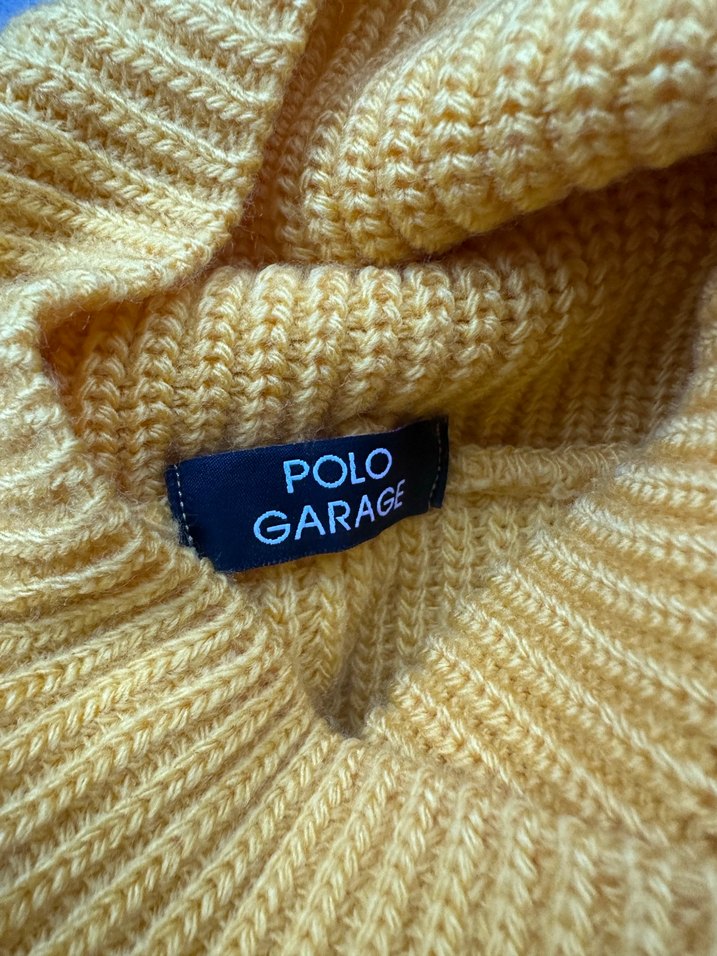 Polo Garage 38 beden Sarı Kadın Örgü Yün Kazak - Görsel 3