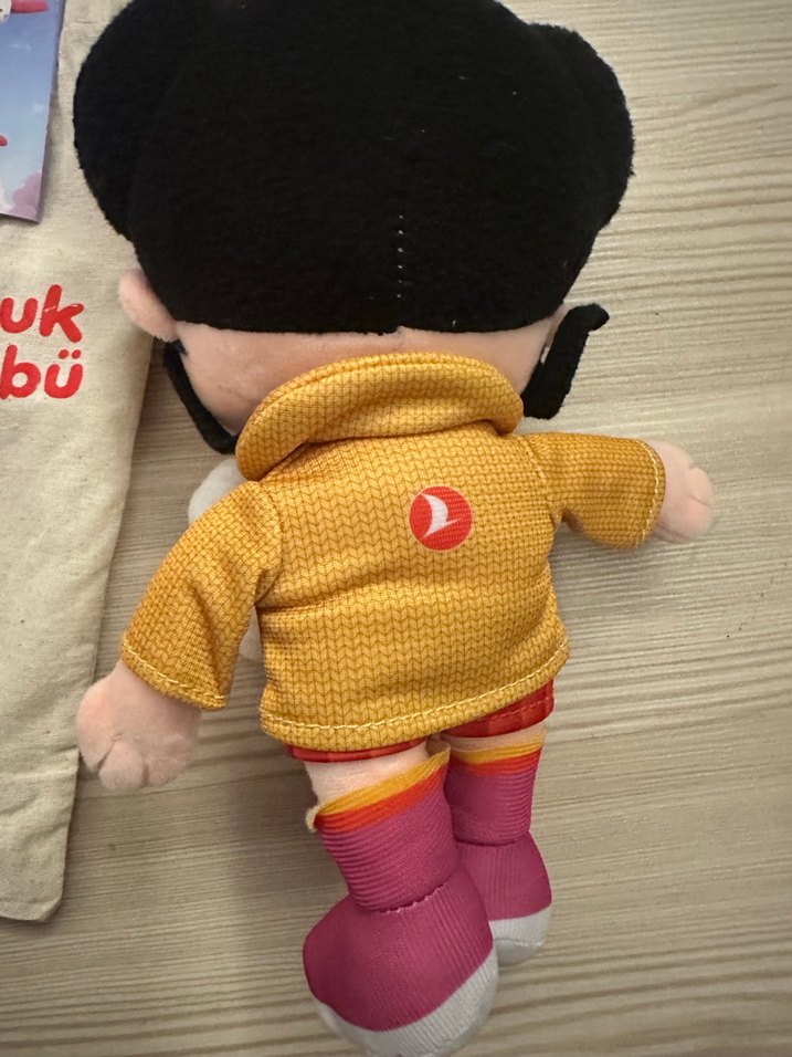 Renkli Sarı Peluş Oyuncak Bebek - Görsel 3