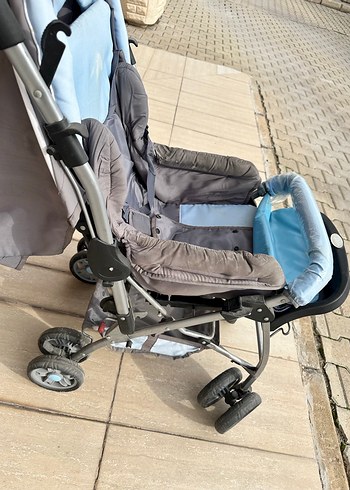 Mavi Gri Bebek Arabası - Görsel 4