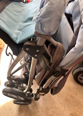 Mavi Gri Bebek Arabası - Görsel 5