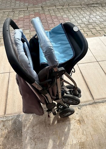 Mavi Gri Bebek Arabası - Görsel 12